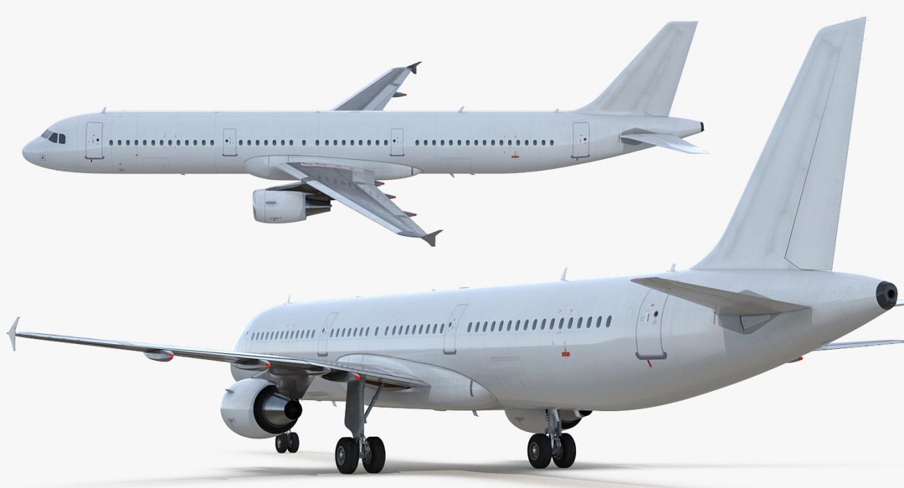 3D Airbus A321 Generic Rigged