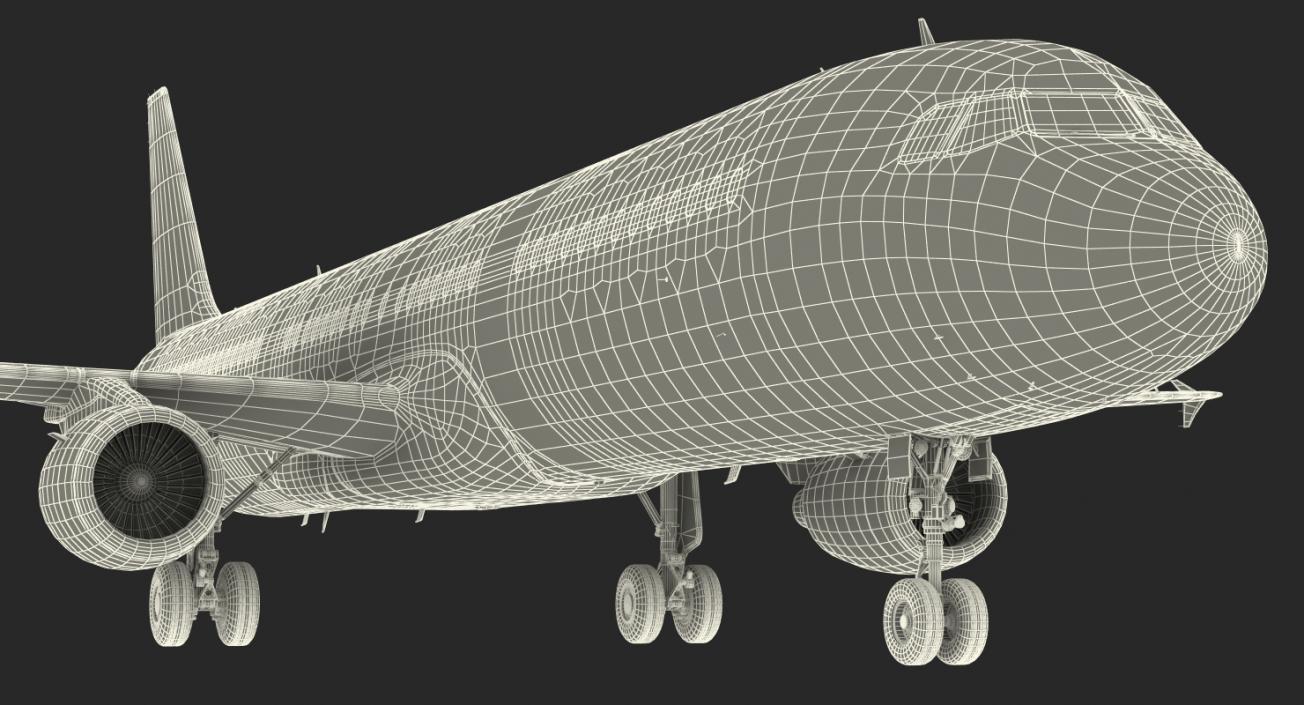 3D Airbus A321 Generic Rigged