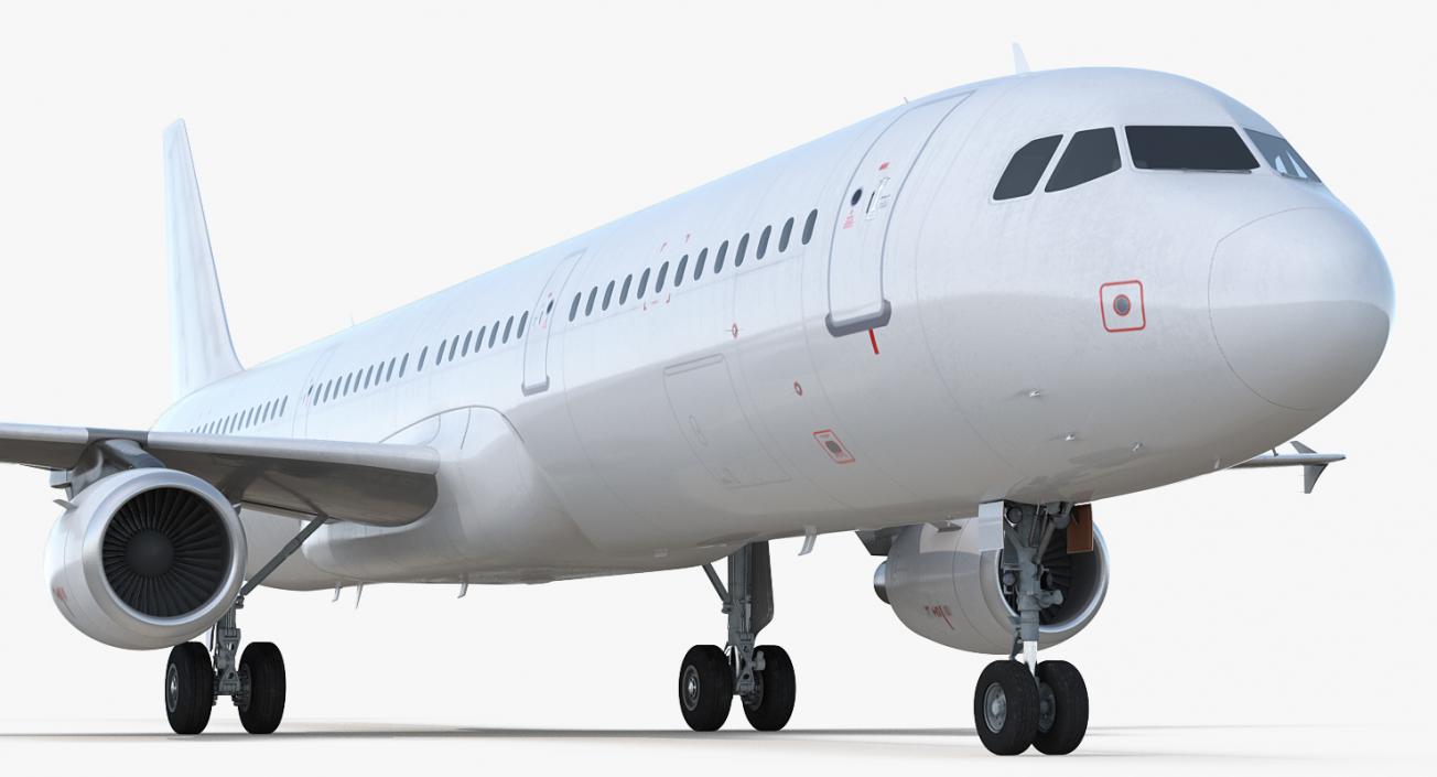 3D Airbus A321 Generic Rigged