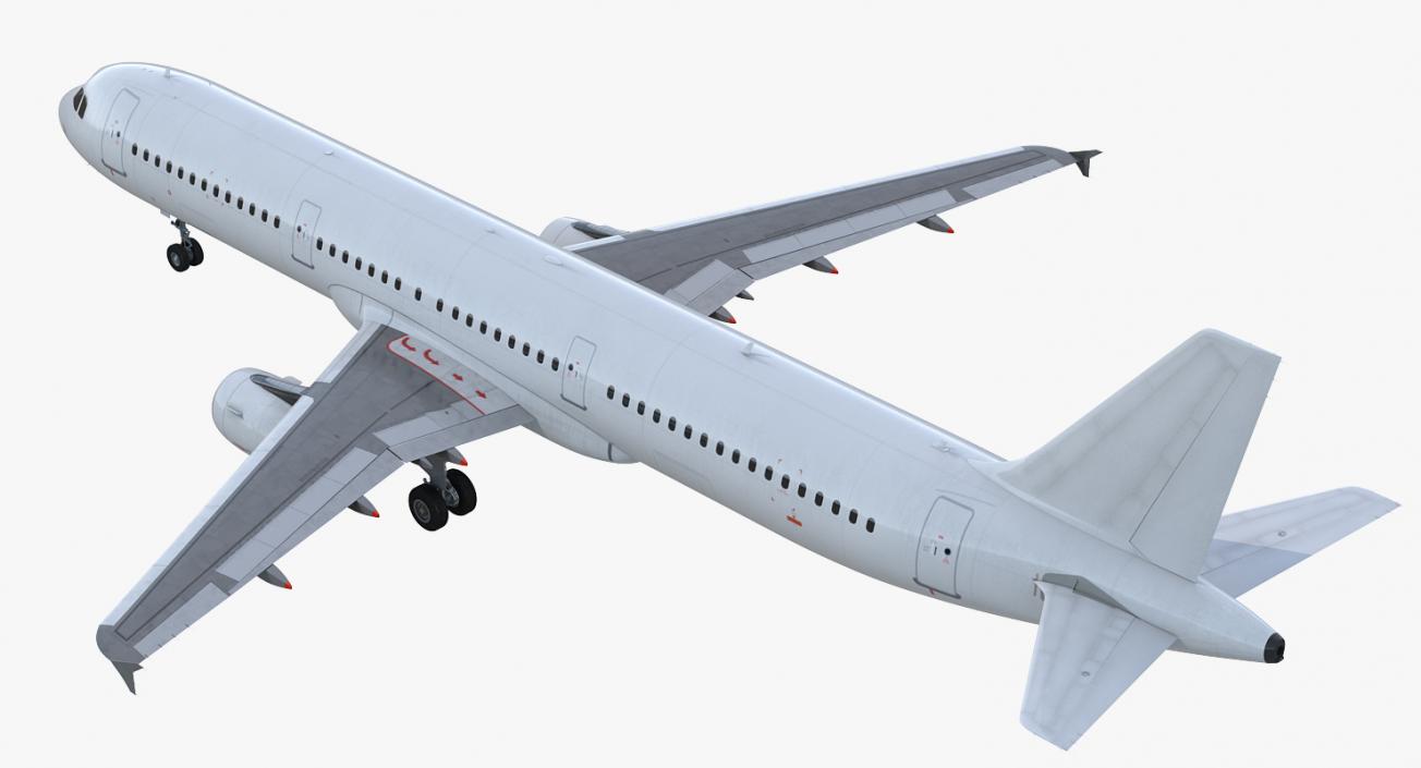 3D Airbus A321 Generic Rigged