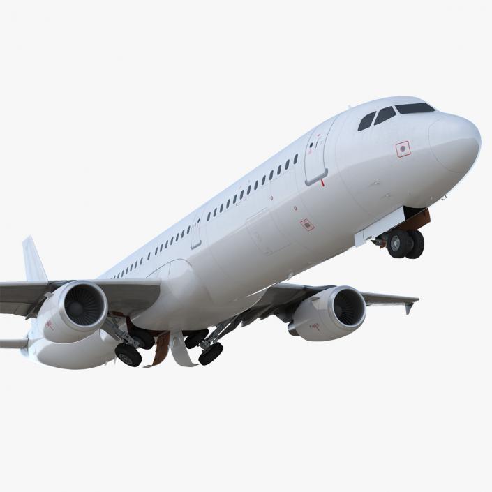 3D Airbus A321 Generic Rigged