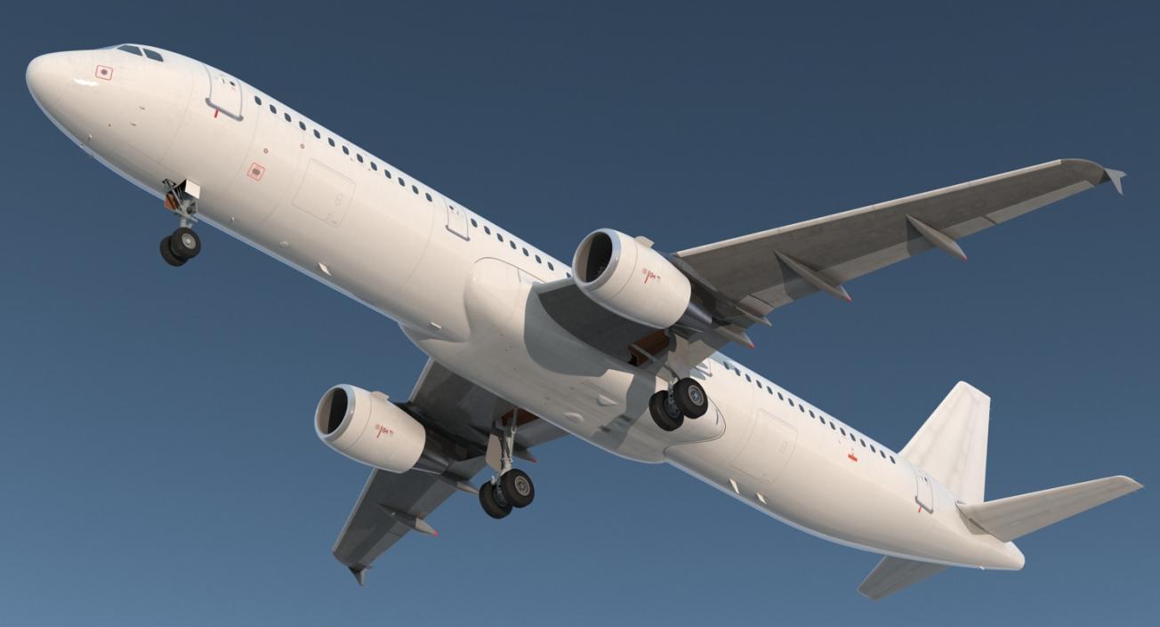 3D Airbus A321 Generic Rigged