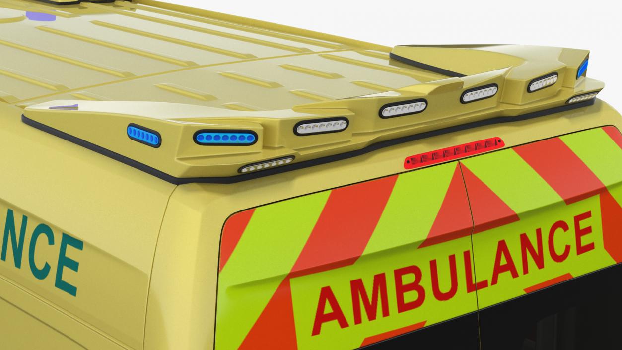 Mercedes Benz Sprinter Emergency Ambulance Rigged 3D model