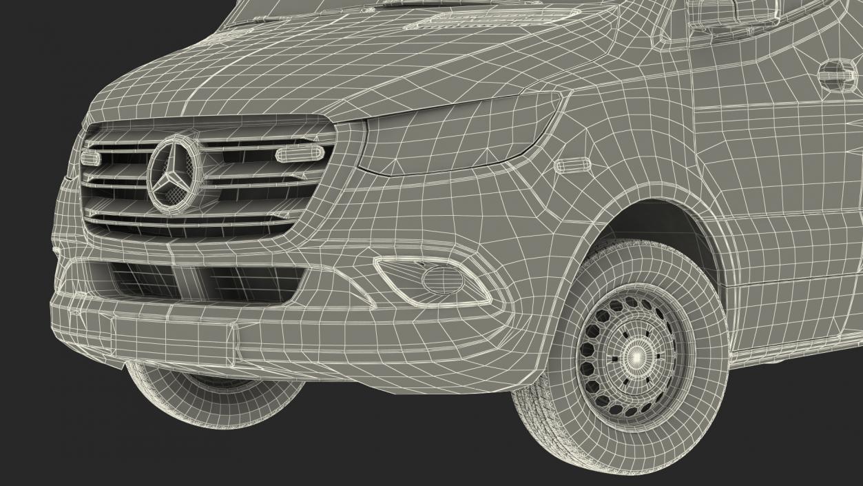 Mercedes Benz Sprinter Emergency Ambulance Rigged 3D model