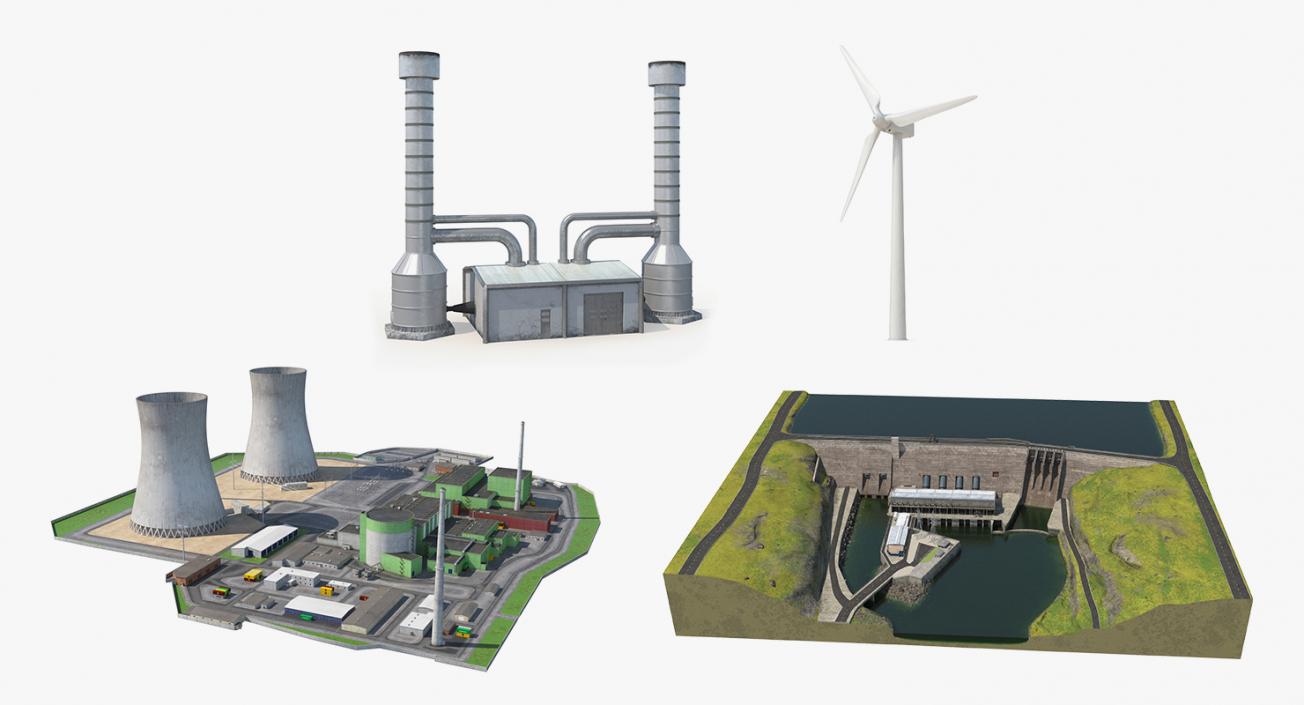 3D model Power Plants Collection 2