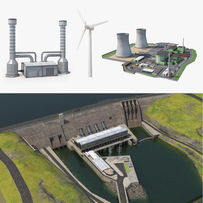 3D model Power Plants Collection 2