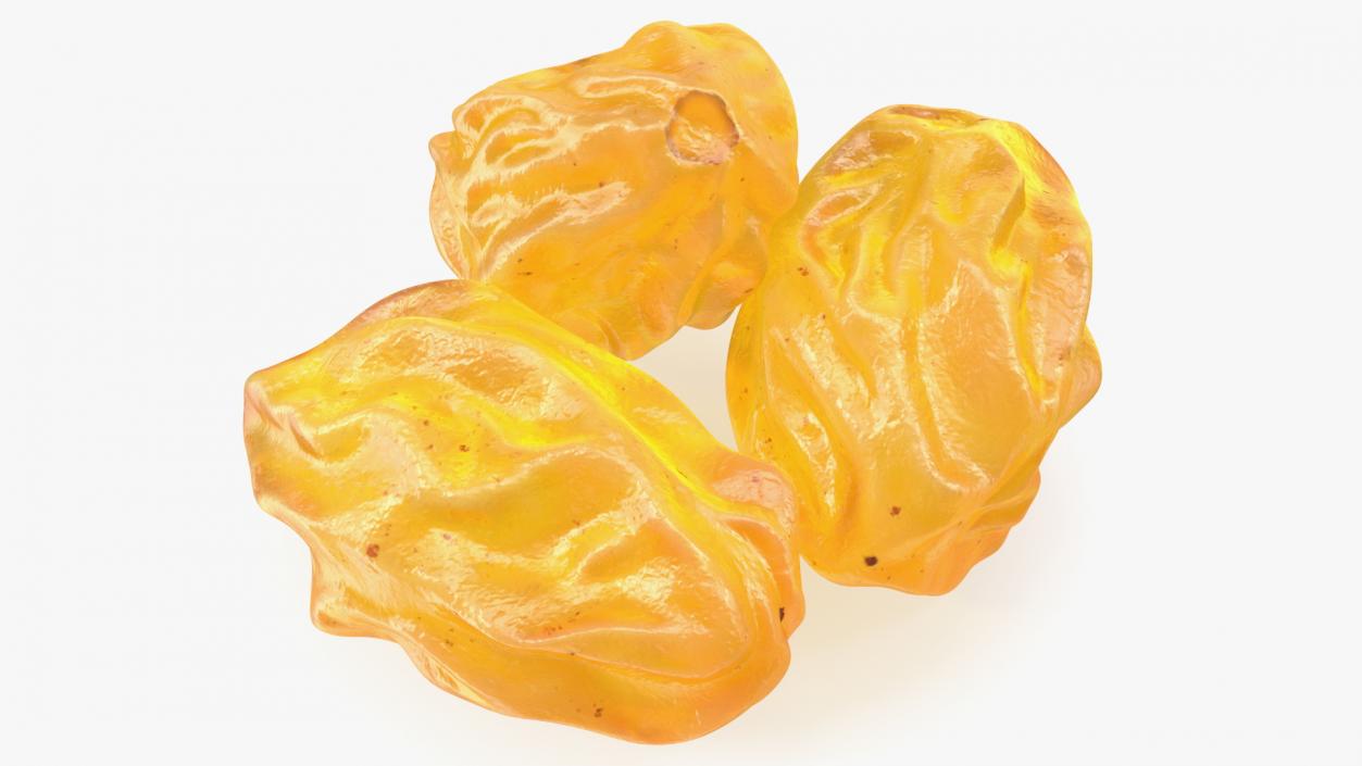 Pile of Golden Raisins 3D