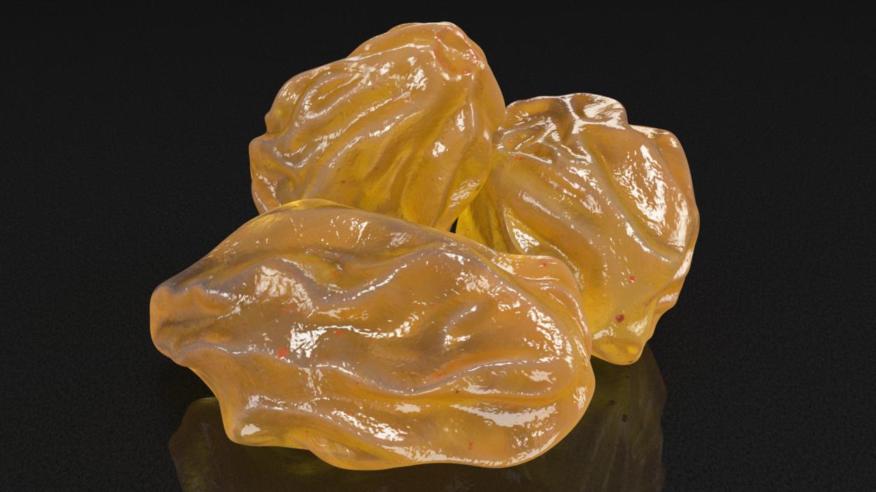 Pile of Golden Raisins 3D