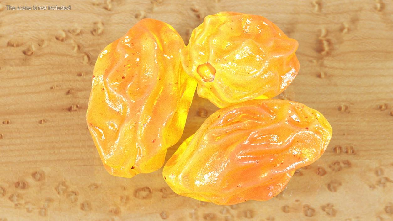 Pile of Golden Raisins 3D