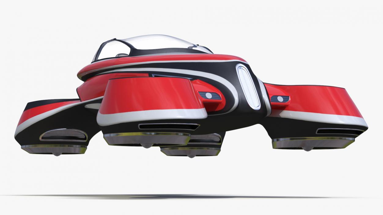 3D Hover Car Concept by Lazzarini Red 2