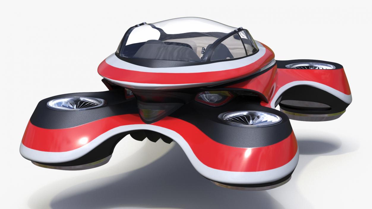 3D Hover Car Concept by Lazzarini Red 2