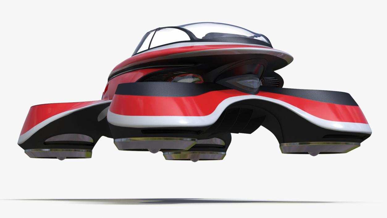 3D Hover Car Concept by Lazzarini Red 2