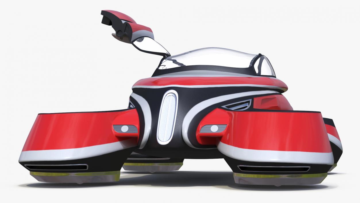 3D Hover Car Concept by Lazzarini Red 2