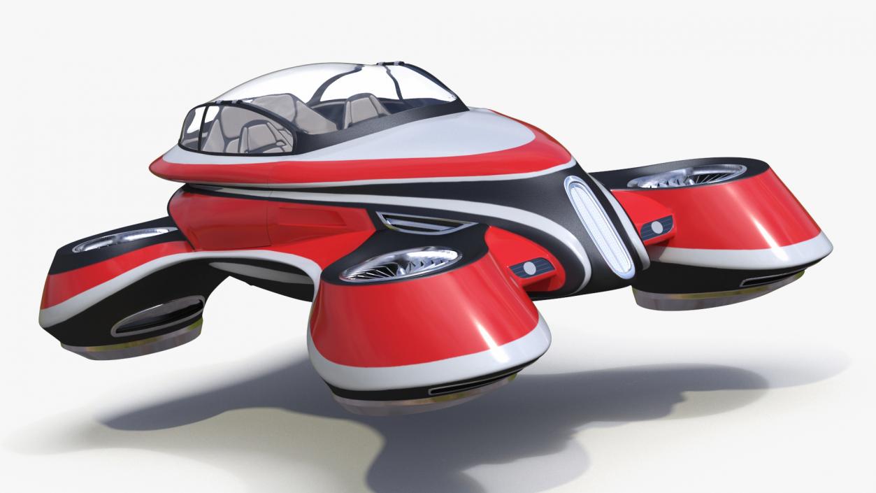 3D Hover Car Concept by Lazzarini Red 2