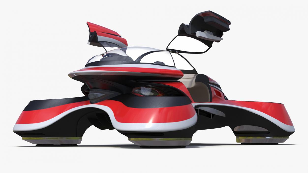 3D Hover Car Concept by Lazzarini Red 2