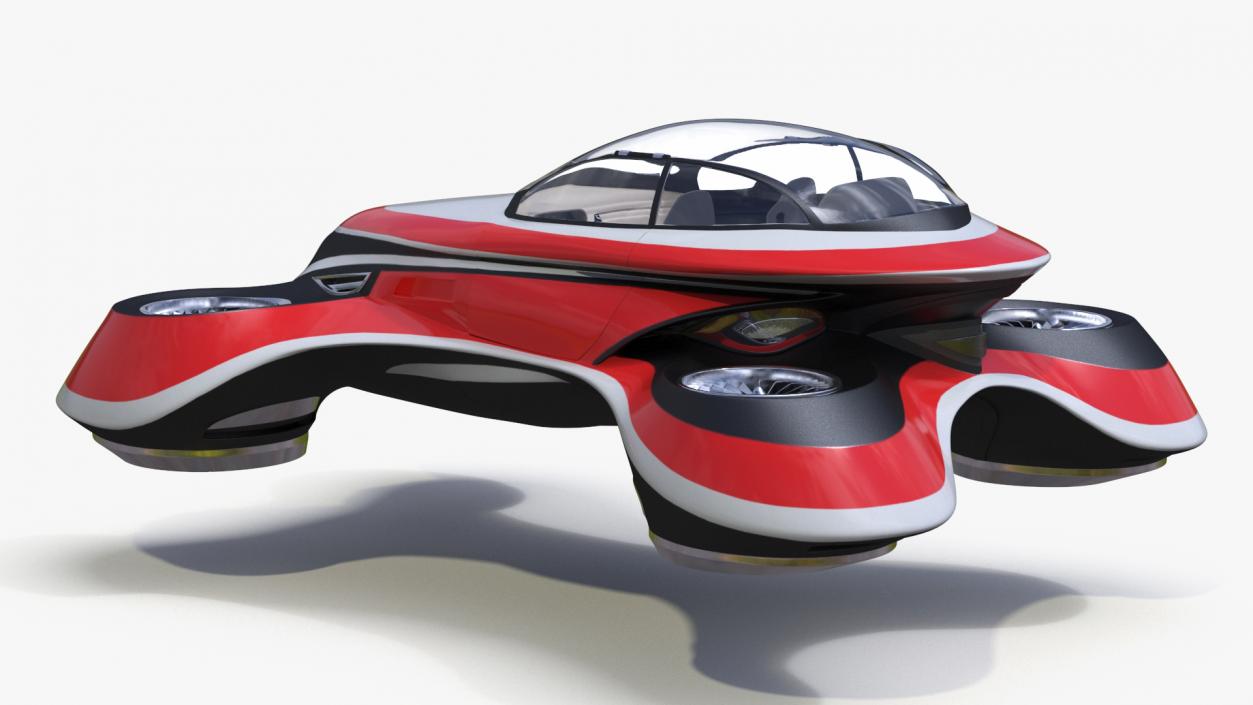 3D Hover Car Concept by Lazzarini Red 2