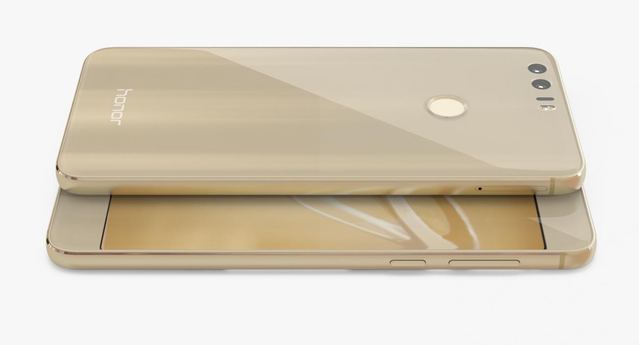 Huawei Honor 8 Sunrise Gold 3D