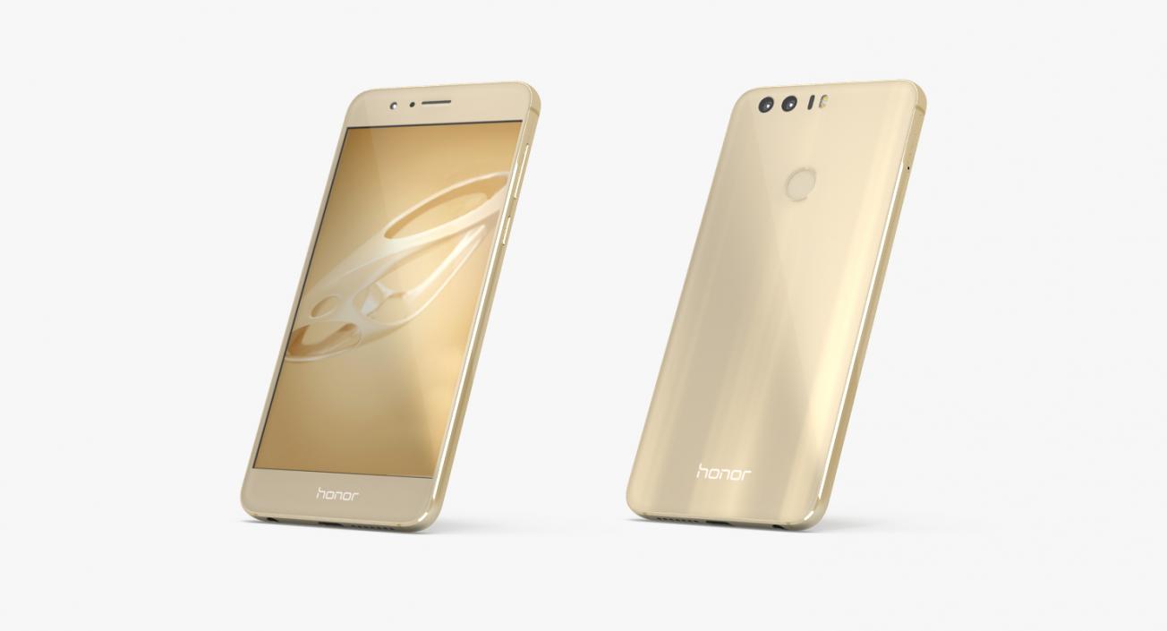 Huawei Honor 8 Sunrise Gold 3D