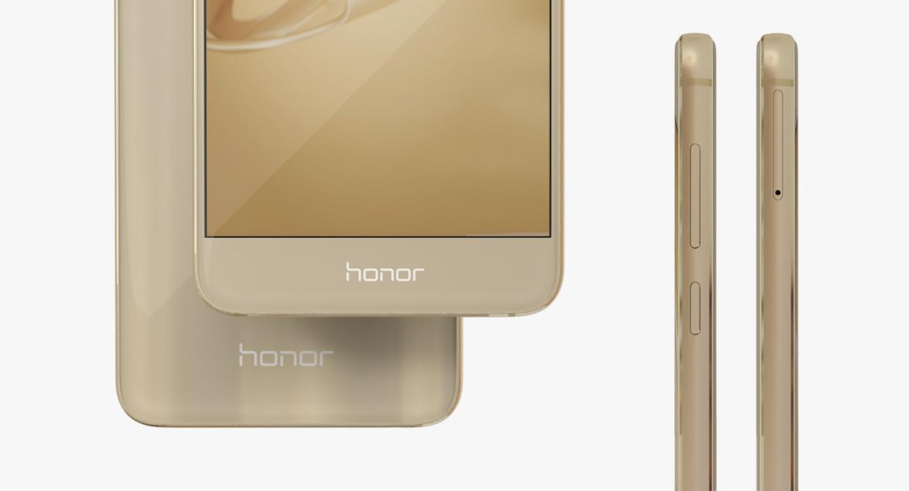 Huawei Honor 8 Sunrise Gold 3D