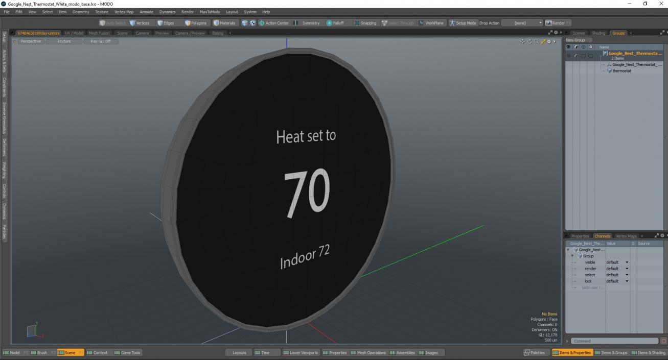 3D Google Nest Thermostat White model