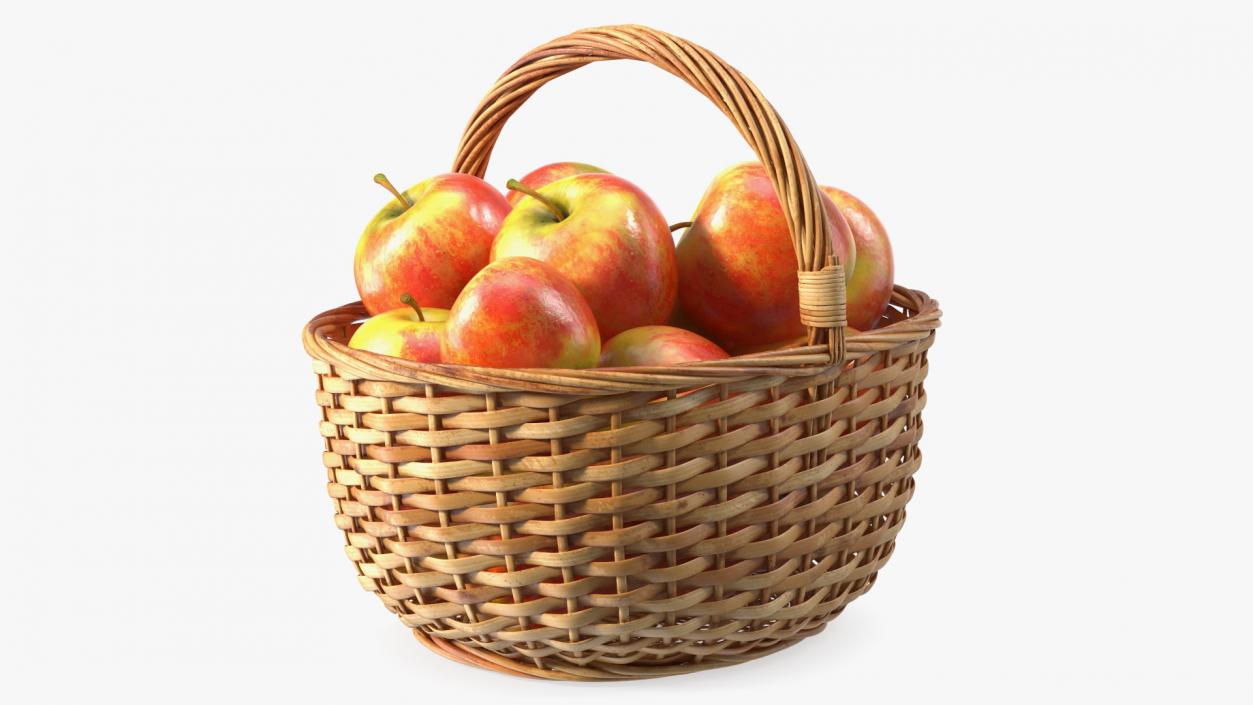 3D Basket with Apples model