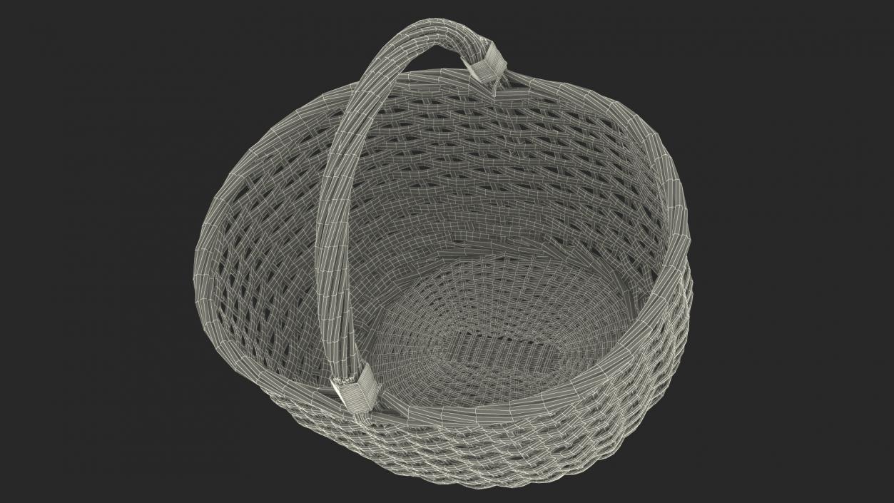 3D Basket with Apples model