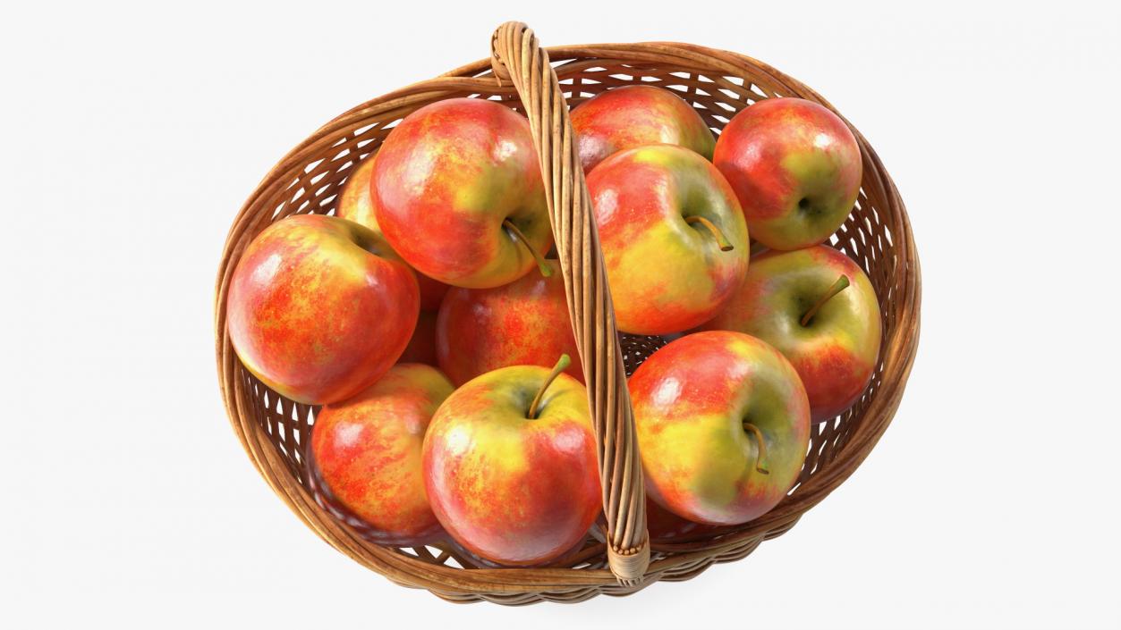 3D Basket with Apples model