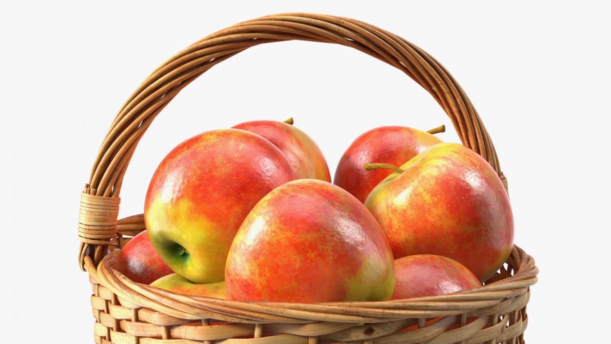 3D Basket with Apples model