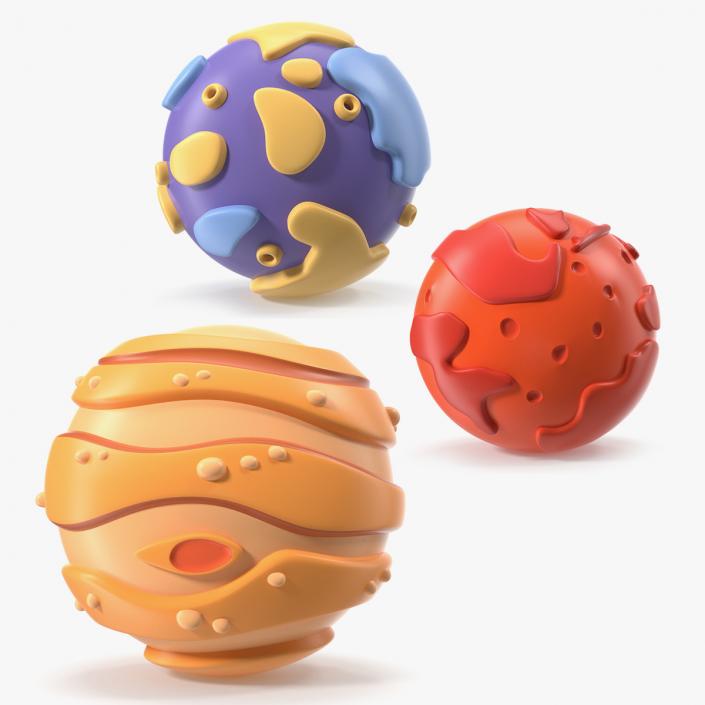 3D Cartoon Planets Collection 3 model