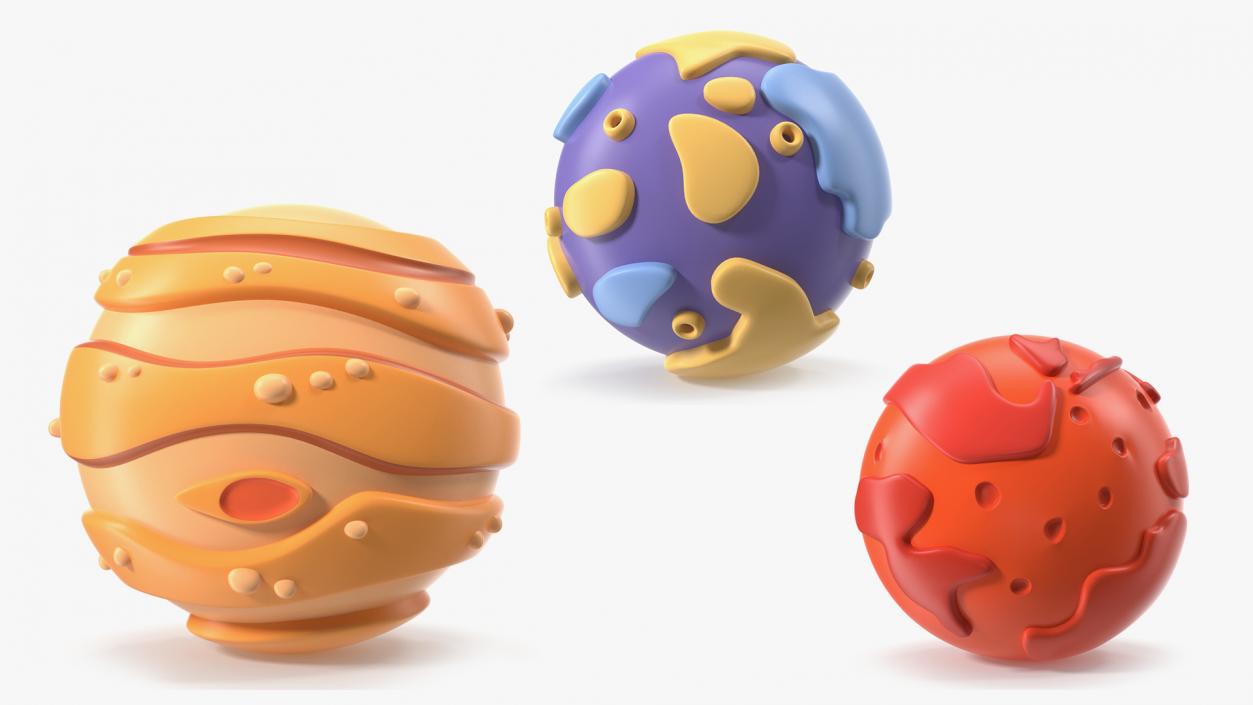 3D Cartoon Planets Collection 3 model