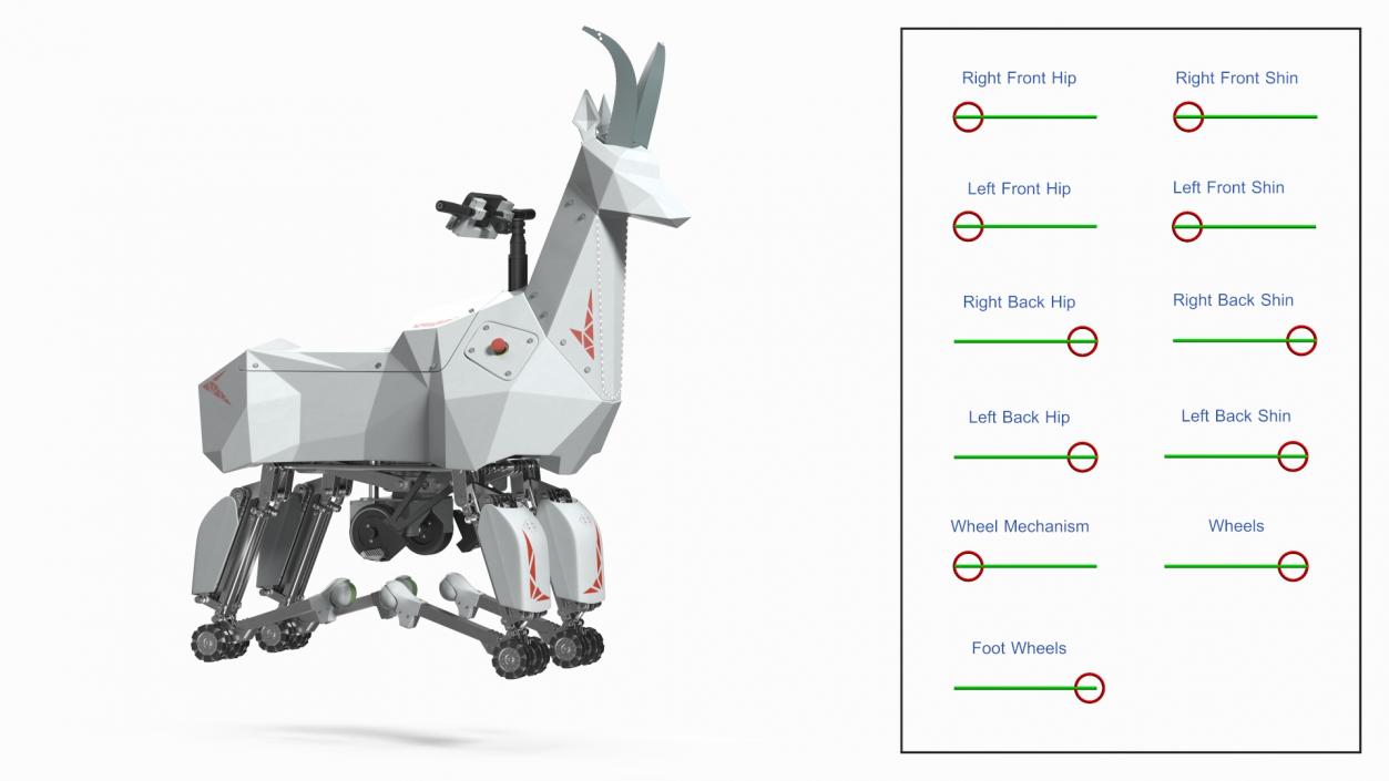 3D Robot Goat Kawasaki Rigged