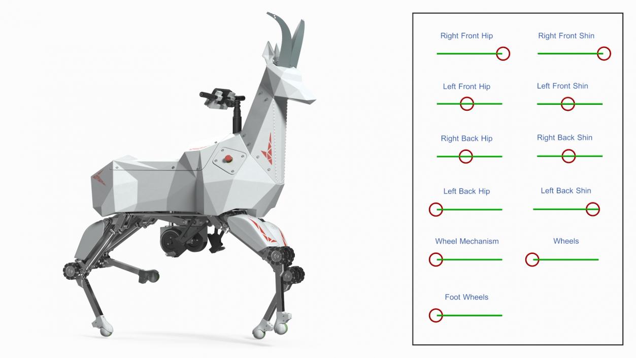 3D Robot Goat Kawasaki Rigged