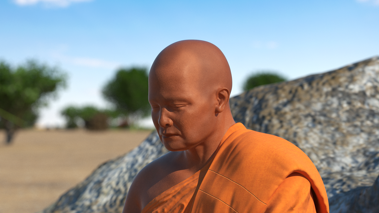 Monk Head 3D model