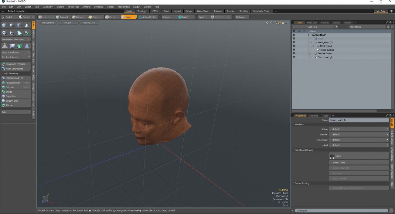 Monk Head 3D model