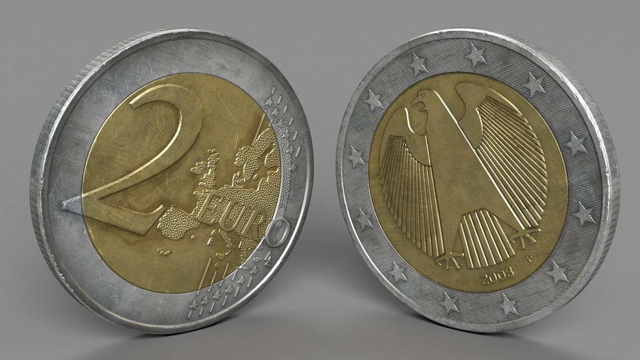 Germany 2 Euro Coin 3D model