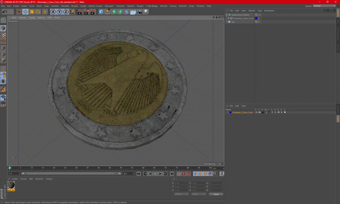 Germany 2 Euro Coin 3D model