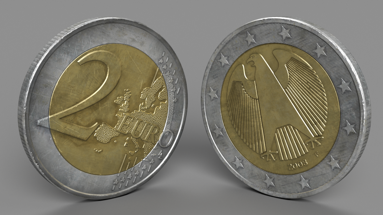 Germany 2 Euro Coin 3D model