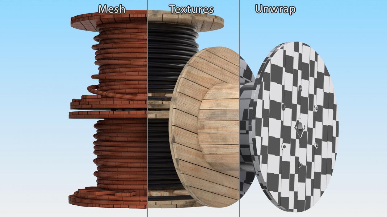 3D model Stack of Cable Reels