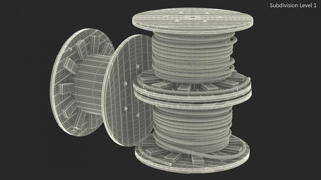 3D model Stack of Cable Reels