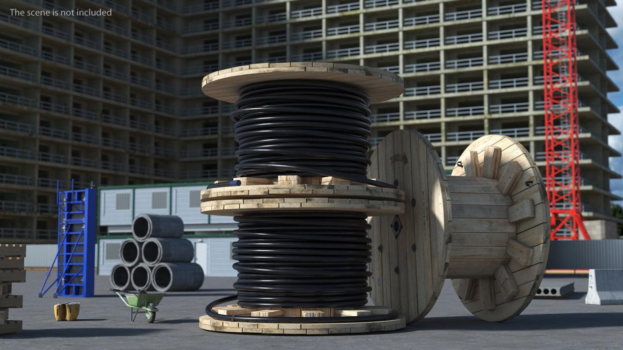 3D model Stack of Cable Reels