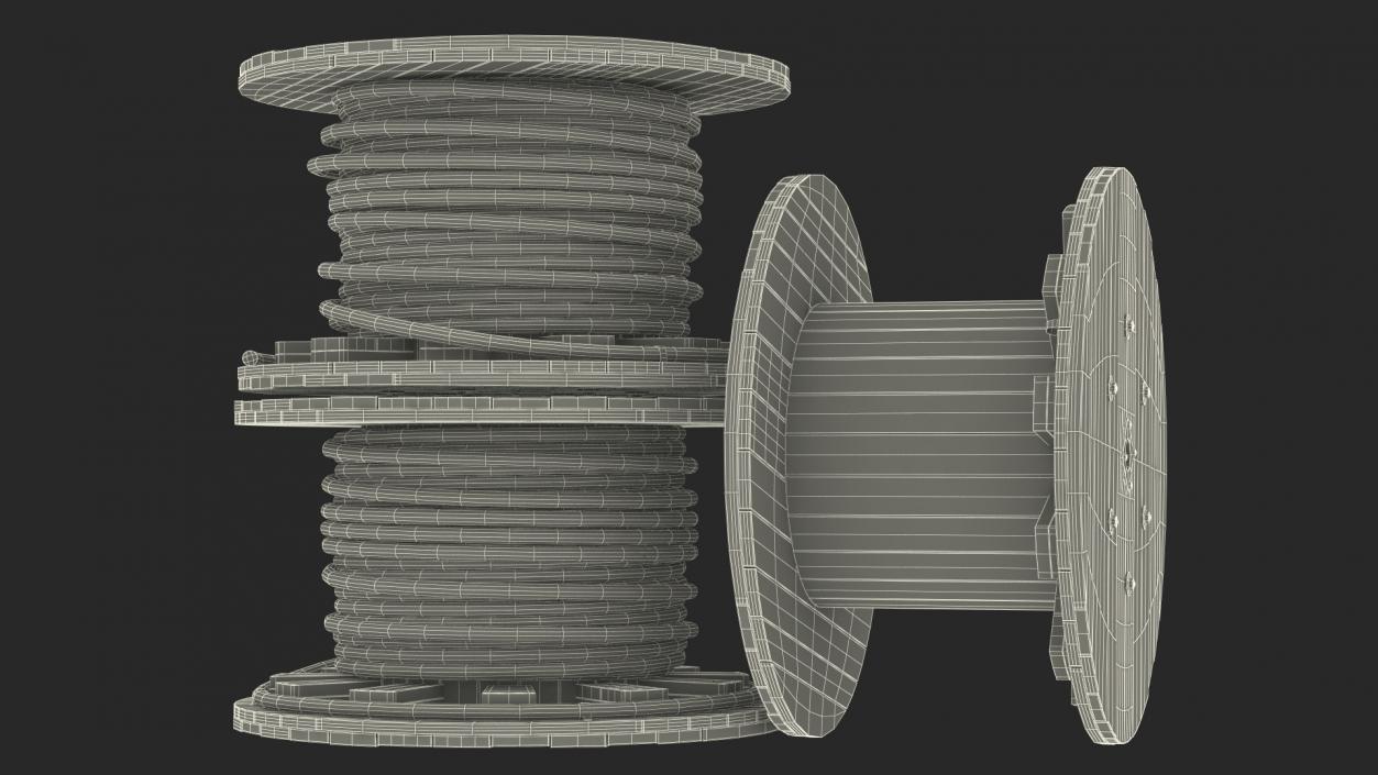 3D model Stack of Cable Reels