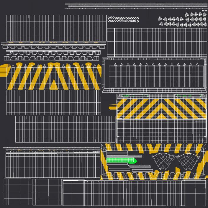 Roadblock Barrier Medium 3D model