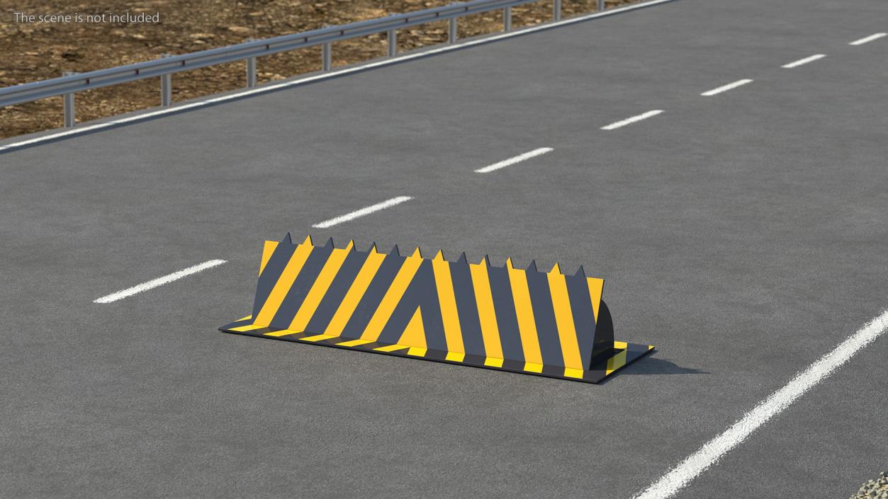 Roadblock Barrier Medium 3D model