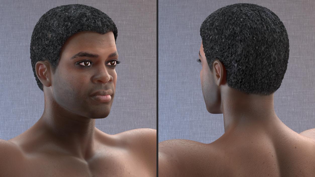 African American Man Rigged 3D