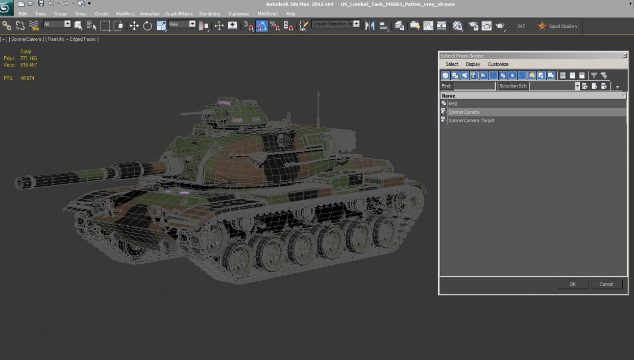 US Combat Tank M60A3 Patton 3D