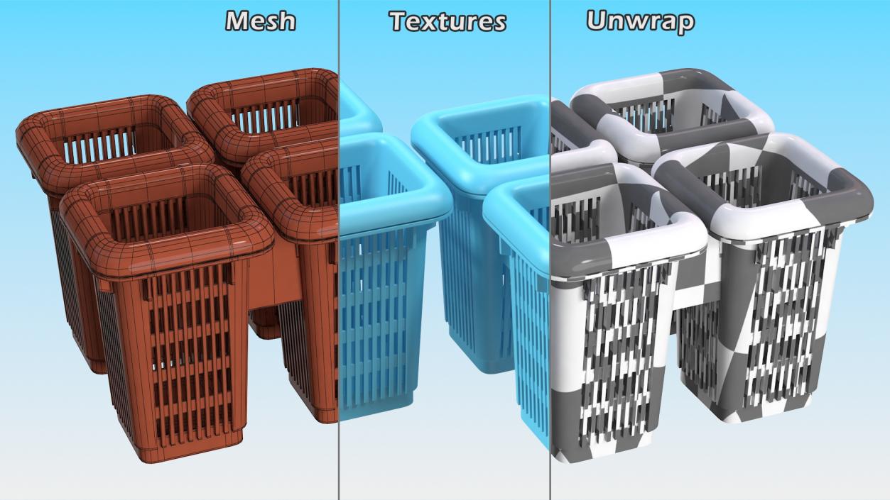 3D model Commercial Dishwasher with Dishes Rigged