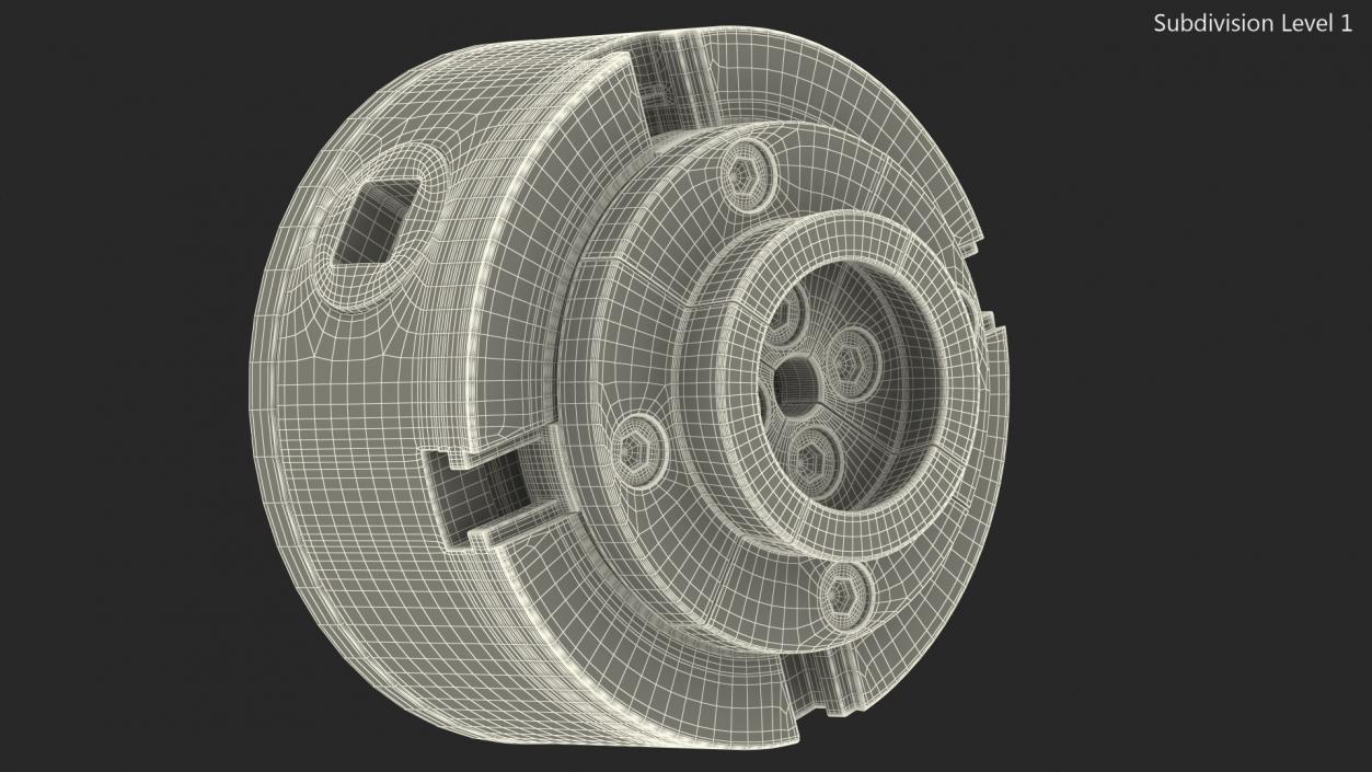 3D Adjustable 4 Jaw Self Centering Lathe Chuck model