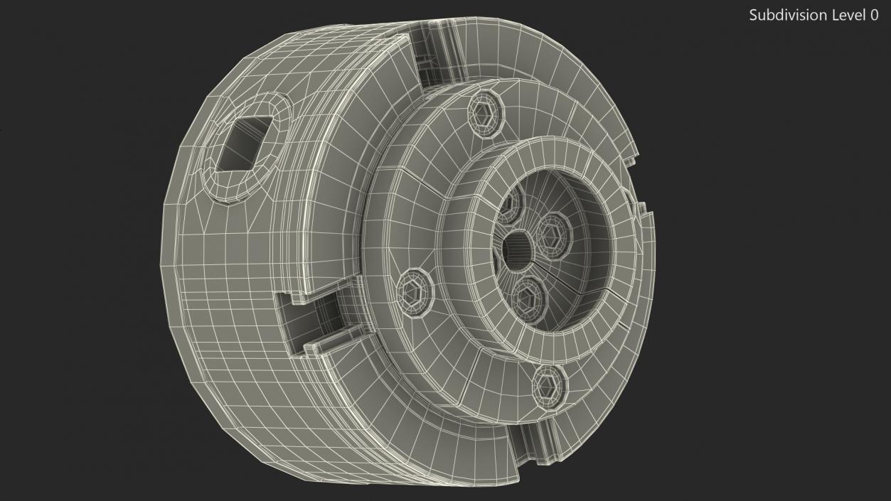 3D Adjustable 4 Jaw Self Centering Lathe Chuck model