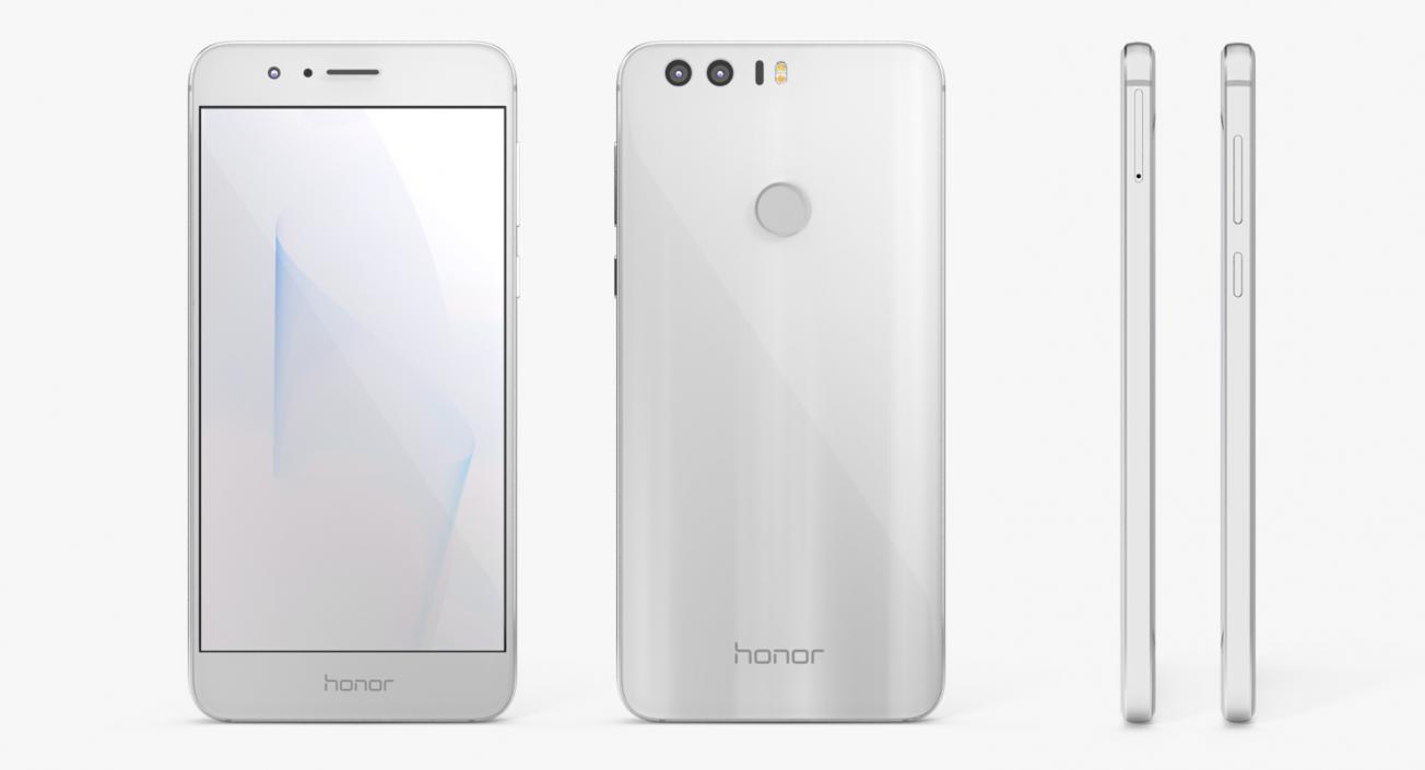 3D Huawei Honor 8 White Pearl