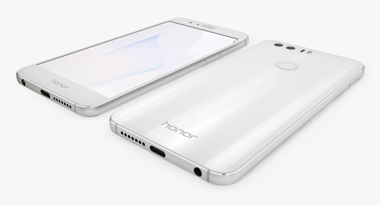 3D Huawei Honor 8 White Pearl